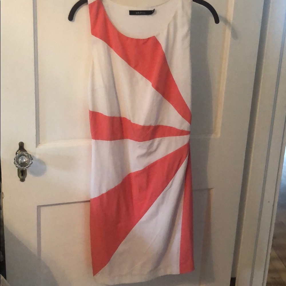 White and Coral dress
